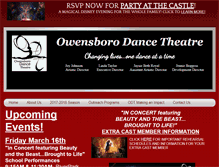 Tablet Screenshot of owensborodancetheatre.org